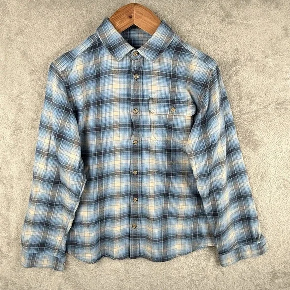Patagonia Conversion Fjord Flannel Shirt Mens M Blue Cotton Outdoors Casual - Picture 1 of 9